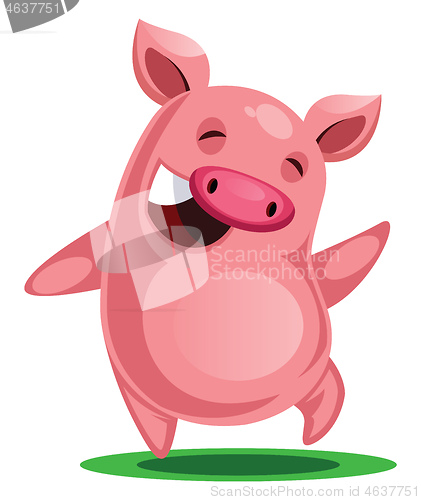 Image of Happy pig Chinese New Yearillustration vector on white backgroun