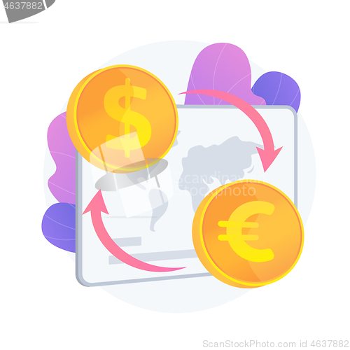 Image of Currency exchange vector concept metaphor