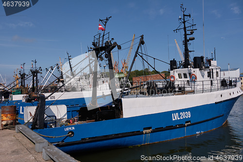 Image of Fishing boats in Liepaja Harbor