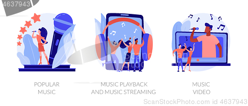 Image of Music media production vector concept metaphors.