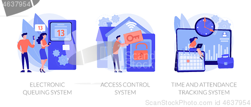 Image of Access and recording technologies vector concept metaphors.