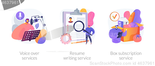 Image of Online based jobs abstract concept vector illustrations.