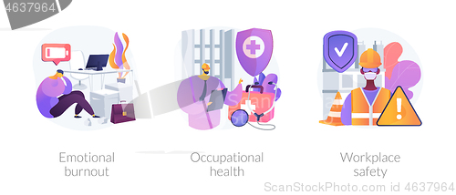 Image of Employee health abstract concept vector illustrations.