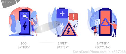 Image of Environmentally friendly battery vector concept metaphors.