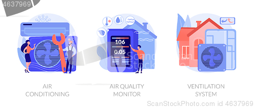 Image of Airing system cleaning vector concept metaphors.