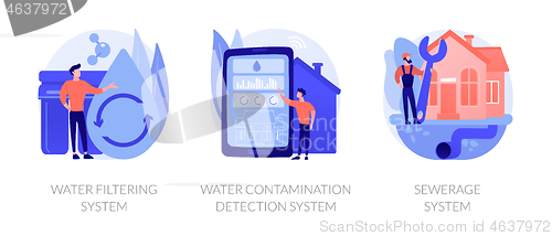 Image of Home water treatment vector concept metaphors.