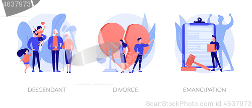 Image of Society issues abstract concept vector illustrations.