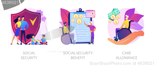 Image of State social security system vector concept metaphors