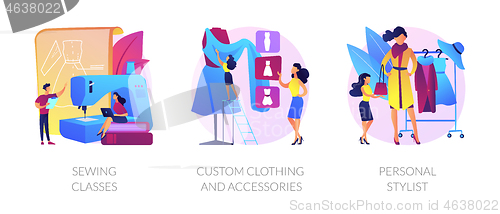 Image of Clothing and style vector concept metaphors.