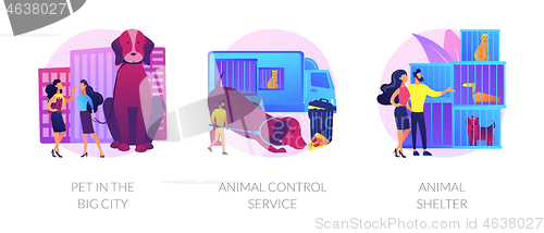 Image of Pet maintenance vector concept metaphors