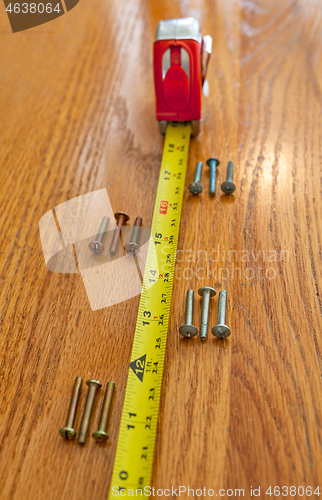 Image of Screws and tape measure