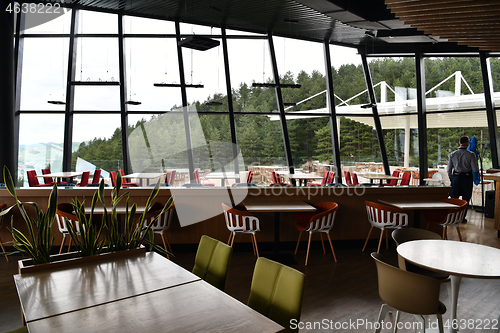 Image of Empty restaurant indoor during coronavirus