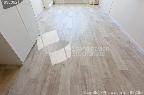 Image of Linoleum flooring covering in bed room interior