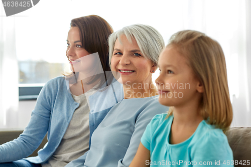 Image of portrait of mother, daughter and grandmother