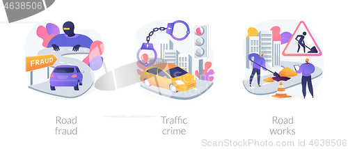 Image of Road safety abstract concept vector illustrations.