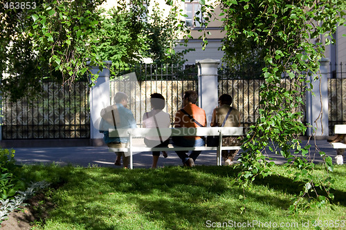 Image of Eldery on park bench