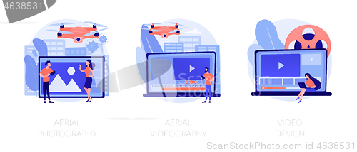 Image of Media content production vector concept metaphors