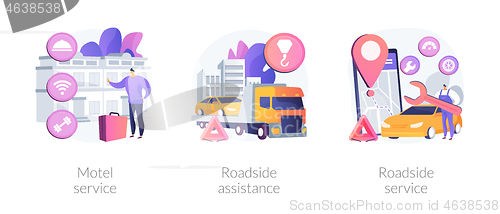 Image of Roadside business abstract concept vector illustrations.