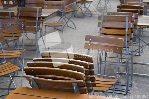 Image of Outdoor restaurant chairs