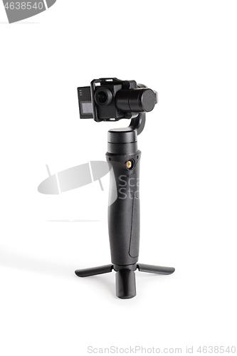 Image of Action camera with stabilizer.