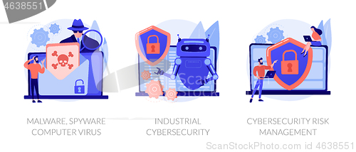 Image of Cybersecurity awareness vector concept metaphors