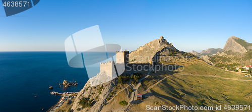 Image of Aerial view of Genoese fortress in Sudak