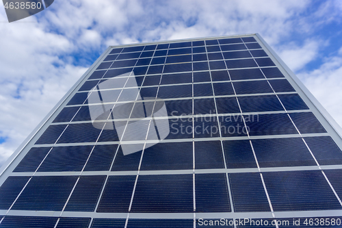 Image of Solar panel on sky background