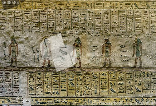 Image of ancient color egypt images on wall