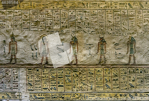 Image of ancient color egypt images on wall