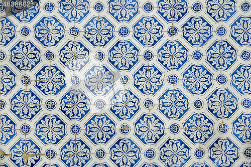 Image of old portugal tiles background texture