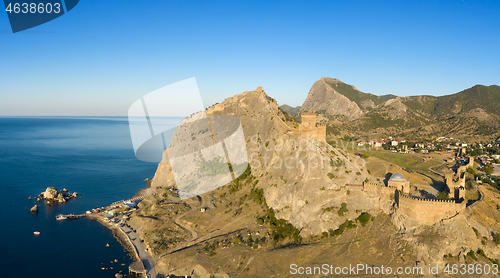 Image of Aerial view of Genoese fortress in Sudak