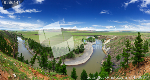 Image of Valley with Orkhon river bend