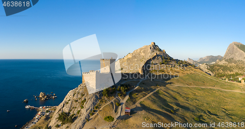 Image of Aerial view of Genoese fortress in Sudak