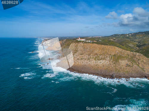 Image of Aerial view of lighthouse at Cape Roca