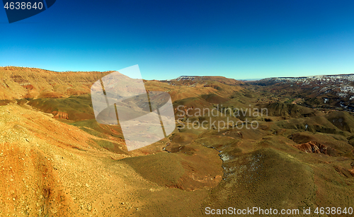 Image of Aerial panorama of Atlas Mountains