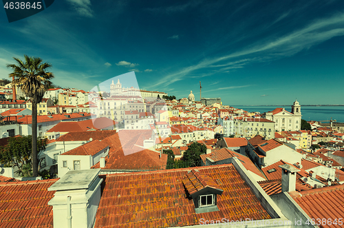 Image of Historic old district Alfama in Lisbon