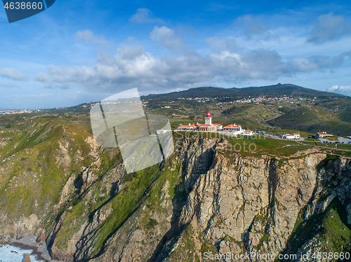 Image of Aerial view of lighthouse at Cape Roca