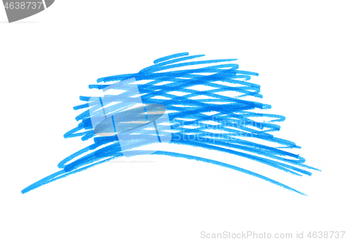 Image of Abstract bright blue touches texture on white