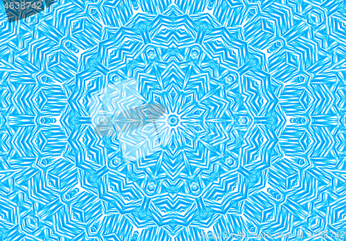 Image of Abstract bright blue concentric pattern