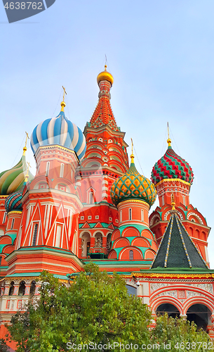 Image of Fragment view of Saint Basil's Cathedral in Moscow, Russia