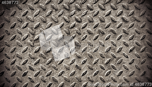 Image of Texture of old metal diamond plate