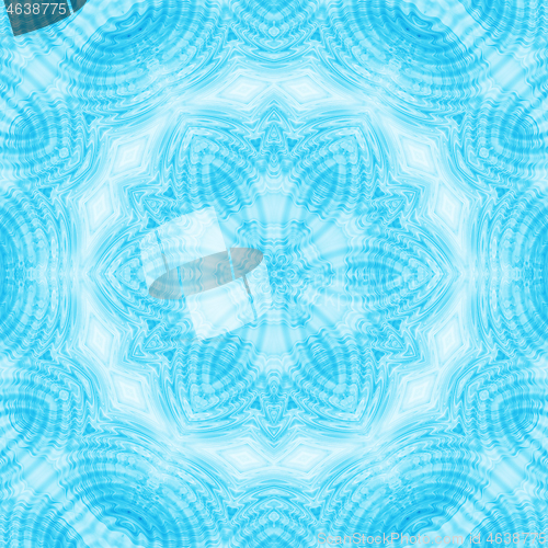 Image of Blue abstract concentric pattern