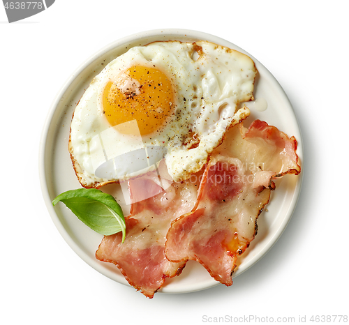 Image of fried egg and bacon 