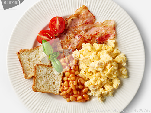 Image of top view of breakfast plate