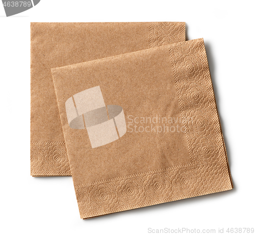 Image of two brown paper napkins