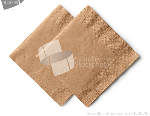 Image of two brown paper napkins