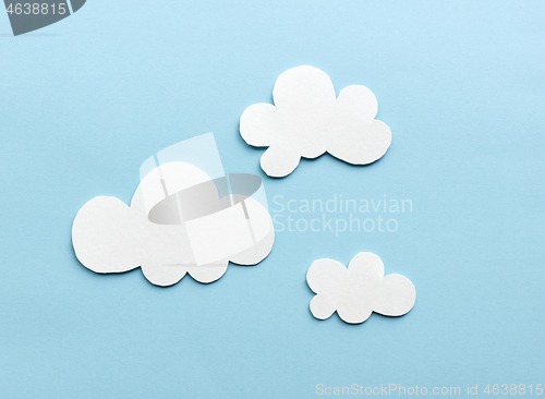 Image of white clouds on blue sky background