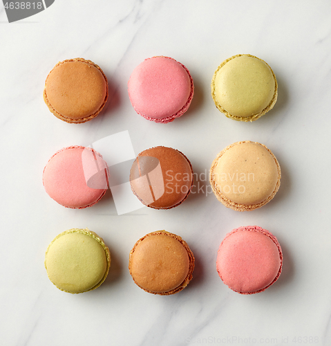 Image of various colorful macaroons