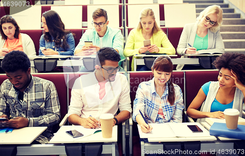 Image of group of international students at lecture