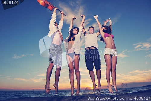 Image of beach party